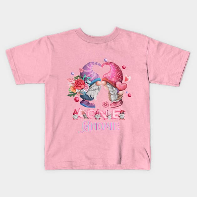 Gnome Valentine's Day Kids T-Shirt by Tuff Tees